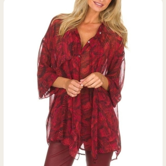 IRO Reason Shirt in Red - Picture 1 of 12